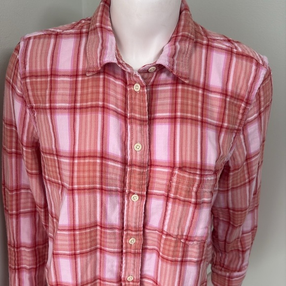 J. Crew Classic Fit Shirt Plaid in Blush Tartan size 14 - Picture 7 of 11